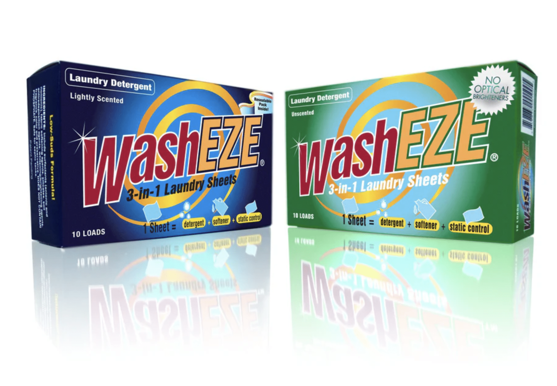 Wash eze laundry detergent sheets