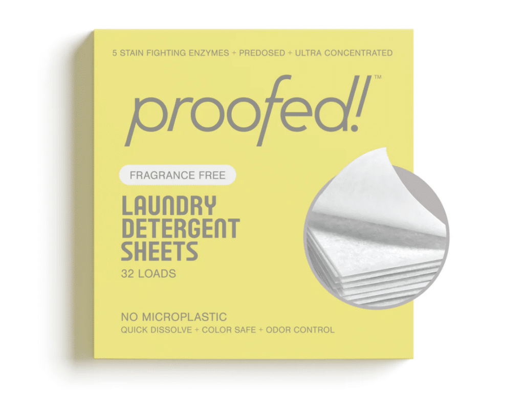 Proofed! Laundry detergent sheets made in the USA