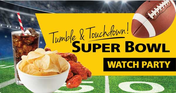 Laundry City Event Tumble and Touchdown Super Bowl Watch Party