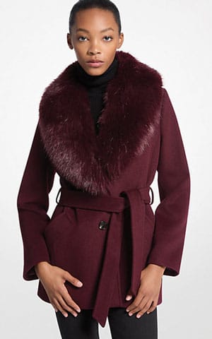 Michael Kors Fur Trimmed Coat