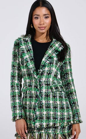 green plaid winter fashion trends